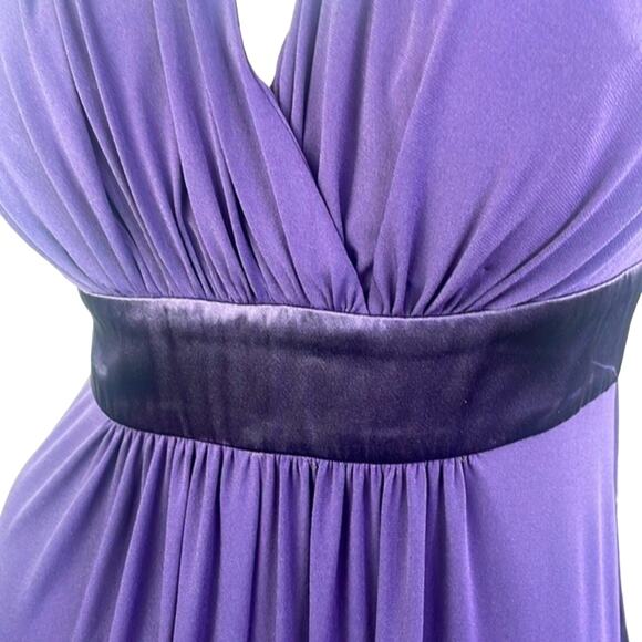 David’s Bridal Purple Formal Maxi Dress Woman Low V Back Floor Length F13095 S 4 - Picture 6 of 16